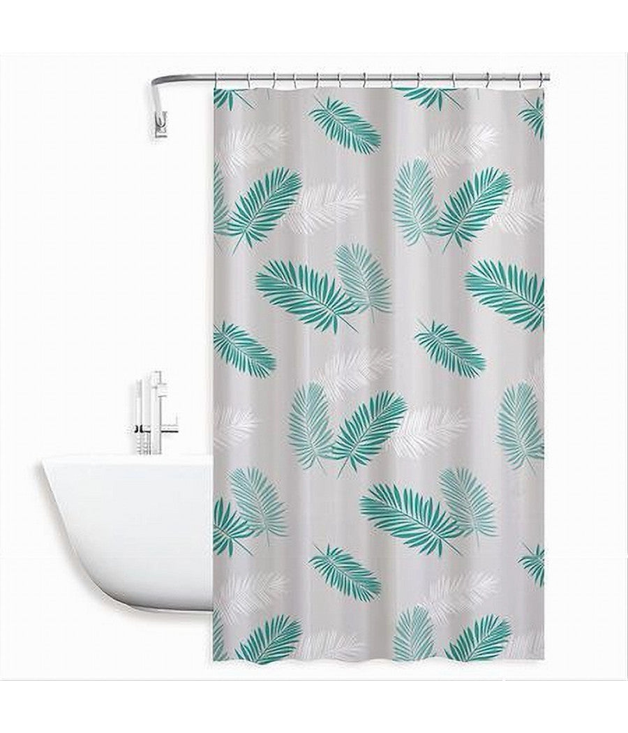 Tenda Doccia Antimuffa Impermeabile 240 X 200 Cm Con Anelli Bagno Piume 59518         
