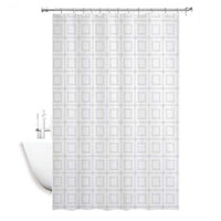 Trade Shop - Tenda Doccia Antimuffa Impermeabile 240 X 200 Cm Con Anelli Bagno Quadrati 59390 -