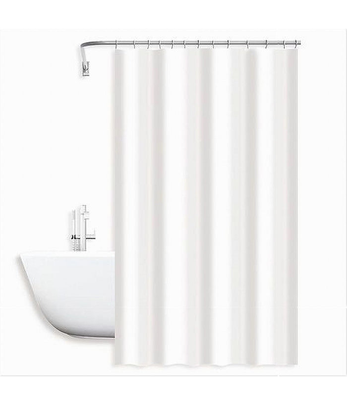 Tenda Doccia Antimuffa Impermeabile 240 X 200 Cm Ganci Anelli Bagno Bianca 79709         