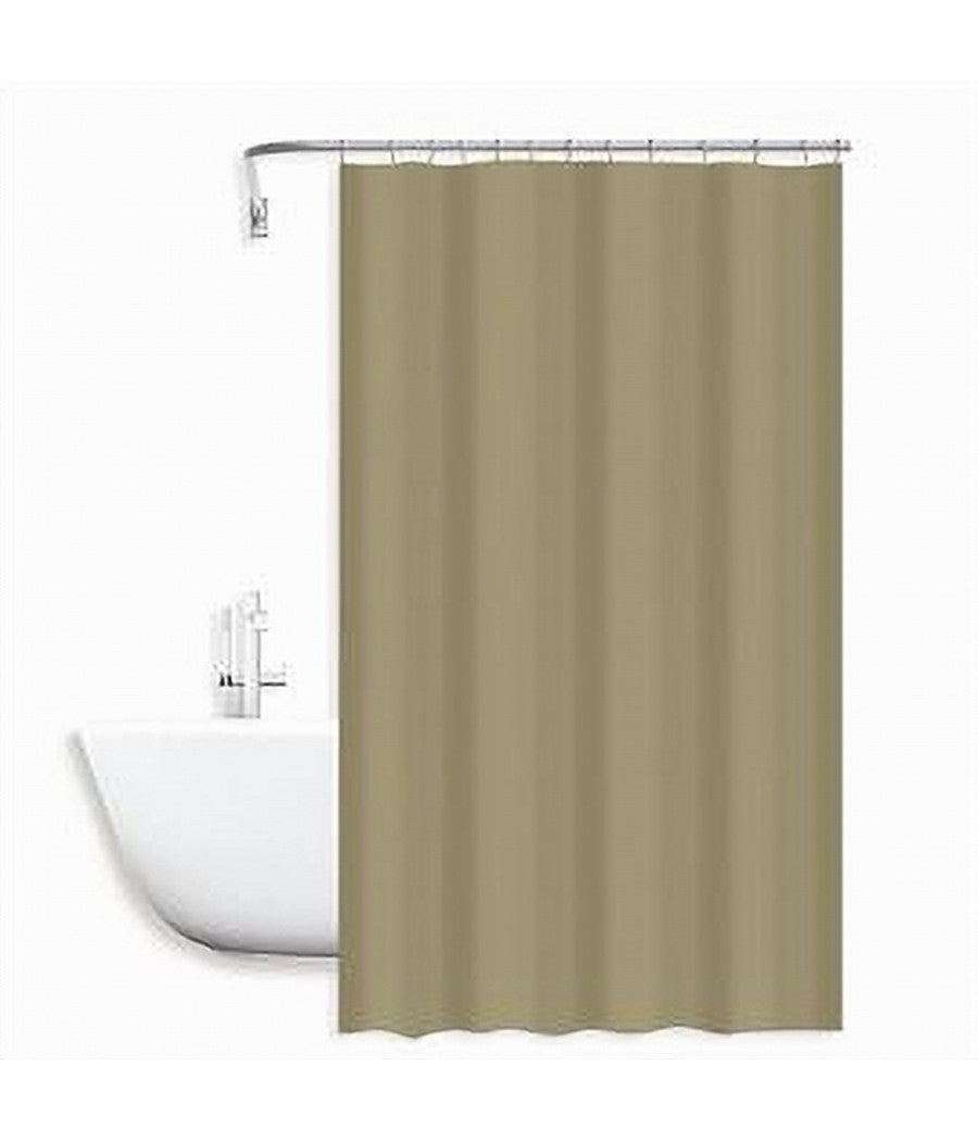 Tenda Doccia Antimuffa Impermeabile Peva 240x200cm Ganci Anelli Bagno Beige 79715         