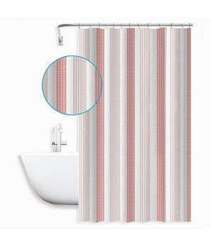 Tenda Doccia Antimuffa Impermeabile 240x200 Cm Con Anelli Bagno 59814 Righe Rosa         