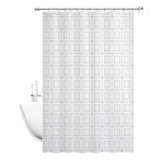 Trade Shop - Tenda Doccia Antimuffa Impermeabile Bagno 180 X 200 Cm Con Anelli Quadrati 59391 -