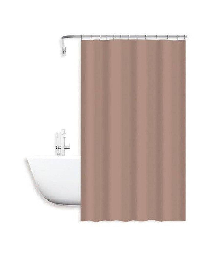 Trade Shop - Tenda Doccia Antimuffa Impermeabile Poliestere 180x200cm Con Anelli Ganci Bagno 79857 -