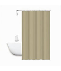Tenda Doccia Antimuffa Impermeabile Poliestere 180x200cm Ganci Bagno Beige 79859         