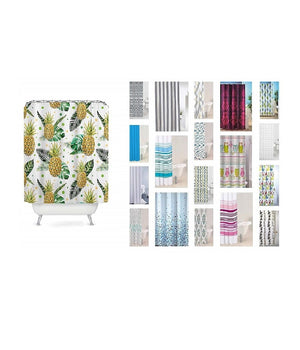 Tenda Doccia Antimuffa Per Bagno Da 180x200cm Con 12 Gancetti Per Bastone Asta         