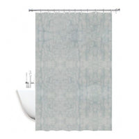 Trade Shop - Tenda Doccia Vasca Antimuffa Impermeabile Grigio Bianco 180 X 220cm Anelli 52131 -