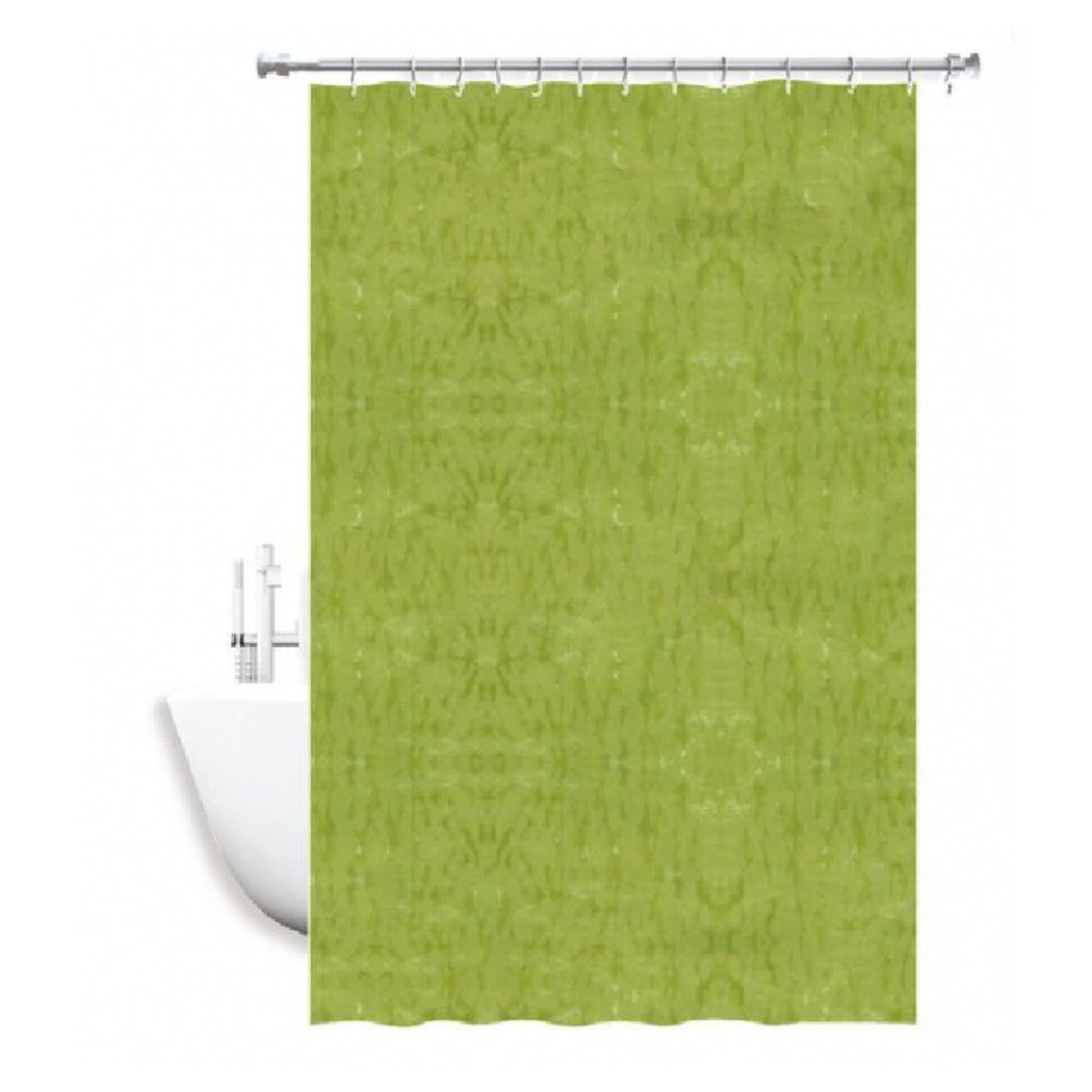 Trade Shop - Tenda Doccia Vasca Antimuffa Impermeabile Verde 2d 180 X 220 Cm Con Anelli 52131 -