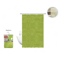Trade Shop - Tenda Doccia Vasca Antimuffa Impermeabile Verde 2d 180 X 220 Cm Con Anelli 52131 -
