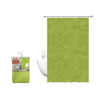Trade Shop - Tenda Doccia Vasca Antimuffa Impermeabile Verde 2d 180 X 220 Cm Con Anelli 52131 -
