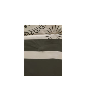 Tenda Doccia Vasca Bagno 12 Anelli 180x200 Cm Motivo Paisley Etnico Grigio 87581         