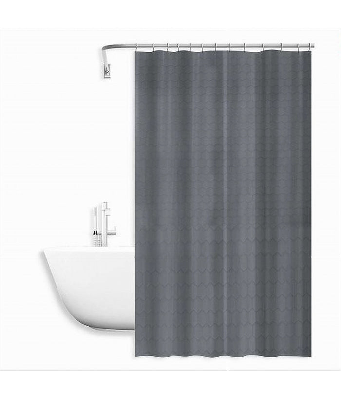 Tenda Doccia Vasca Bagno Effetto 3d A Nido D'ape Grigio 180x200cm 12 Ganci 87605         