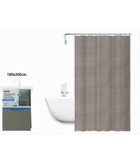 Tenda Doccia Vasca Bagno Effetto 3d Nido D'ape Tortora 180x200 Cm 12 Ganci 87603         