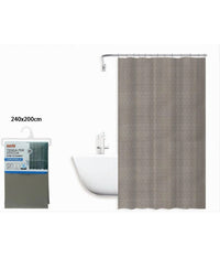 Tenda Doccia Vasca Bagno Effetto 3d Nido D'ape Tortora 240x200 Cm 12 Ganci 87604         