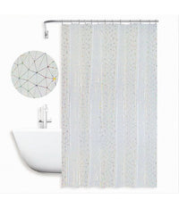 Tenda Doccia Vasca Bagno Geometrico Effetto Prisma Con 12 Ganci 240x180 Cm 87184         