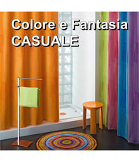 Tenda Doccia Vasca Bianca In Poliestere 180 X 200 Cm Tendina Bagno Con Ganci         