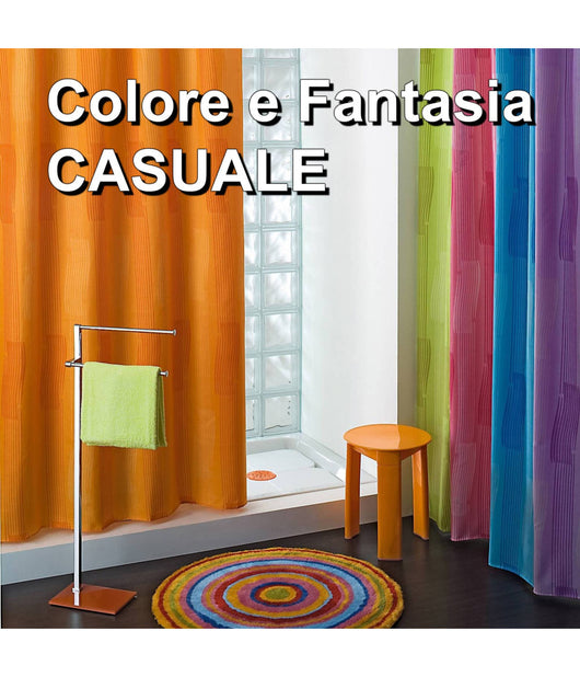 Tenda Doccia Vasca Bianca In Poliestere 180 X 200 Cm Tendina Bagno Con Ganci         