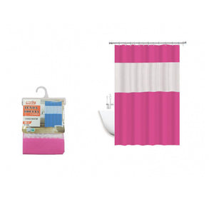 Trade Shop - Tenda Doccia Vasca Impermeabil Antimuffa Eva Rosa/fuxia Giuntura 180x240cm 52135 -
