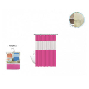 Trade Shop - Tenda Doccia Vasca Impermeabil Antimuffa Eva Rosa/fuxia Giuntura 180x240cm 52135 -