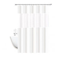 Trade Shop - Tenda Doccia Vasca Impermeabile Antimuffa Bianco 3d 180 X 220 Cm Giuntura 52134 -