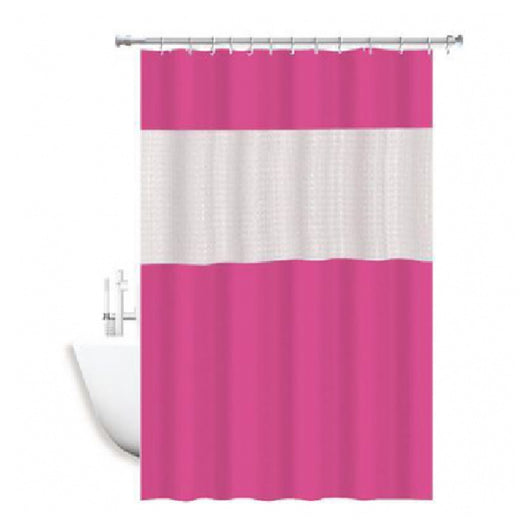 Trade Shop - Tenda Doccia Vasca Impermeabile Antimuffa Rosa/fuxia Giuntura 180x200cm 3d 52133 -