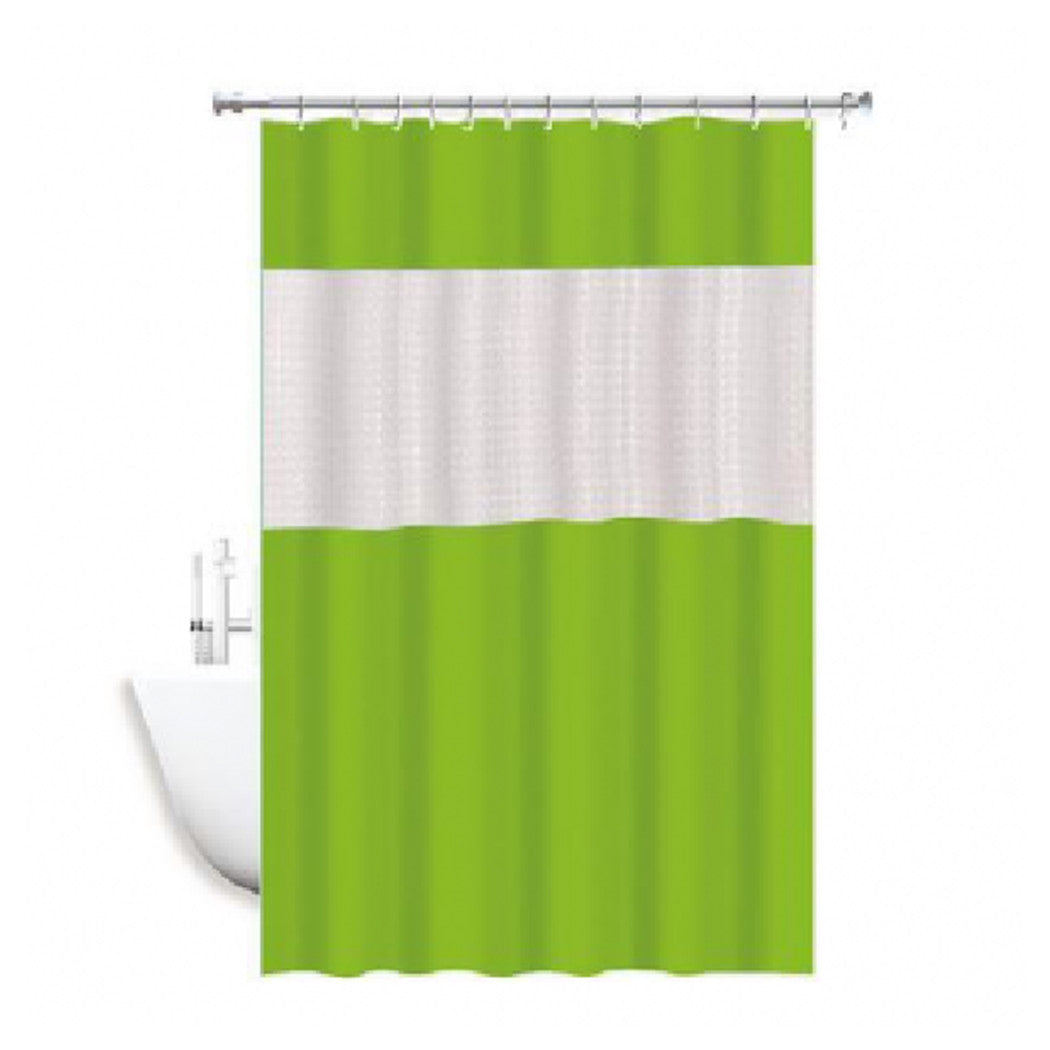 Trade Shop - Tenda Doccia Vasca Impermeabile Antimuffa Verde 3d 180 X 220 Cm Giuntura 52134 -