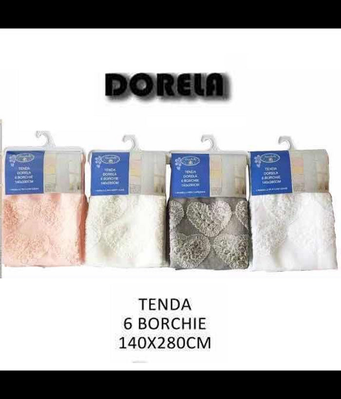 Tenda Dorela Pannello Singolo 6 Borchie Porta Finestra Cucina Bastone 140x280 Cm         