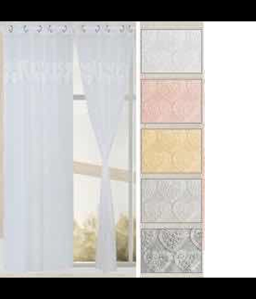 Tenda Dorotea Pannello Singolo 6 Borchie Porta Finestra Cucina Bastone 140x280cm         