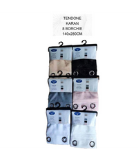 Tenda Karan Pannello Singolo 8 Borchie Porta Finestra Cucina Bastone 140x280 Cm         