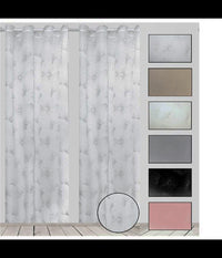 Tenda Karan Pannello Singolo 8 Borchie Porta Finestra Cucina Bastone 140x280 Cm         