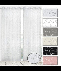 Tenda Melita Pannello Singolo 8 Borchie Porta Finestra Cucina Bastone 140x280 Cm         