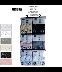 Tenda Melita Pannello Singolo 8 Borchie Porta Finestra Cucina Bastone 140x280 Cm         