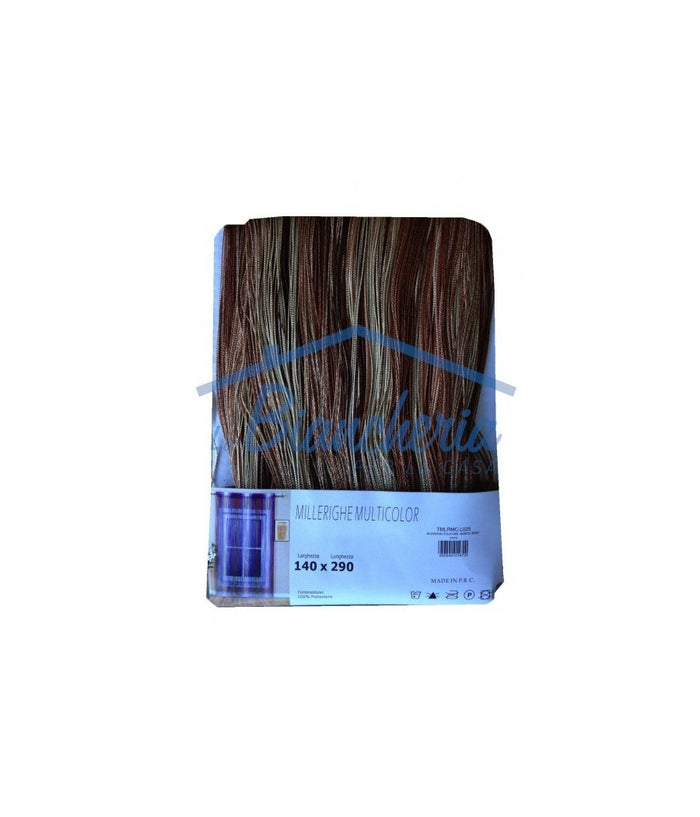 Tenda Millerighe A Fili Sfumati 140 X 290 Cm Per Interni Divisoria Decorativa         