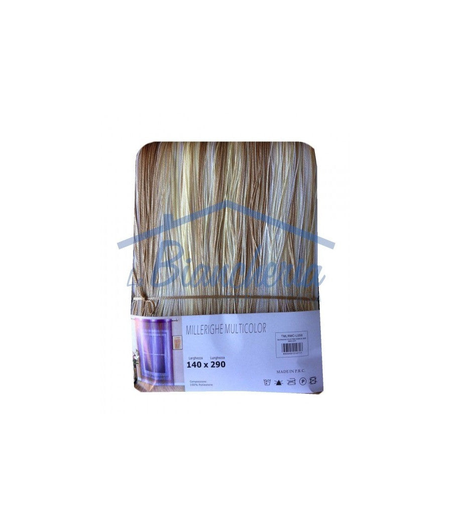 Tenda Millerighe A Fili Sfumati 140 X 290 Cm Per Interni Divisoria Decorativa         
