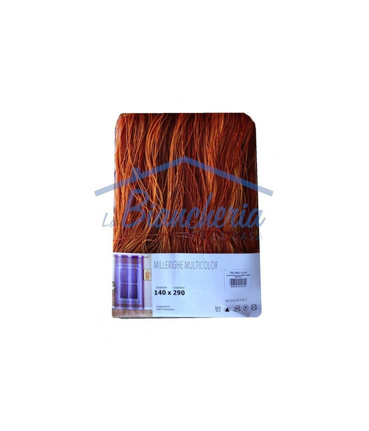 Tenda Millerighe A Fili Sfumati 140 X 290 Cm Per Interni Divisoria Decorativa  Arancione       