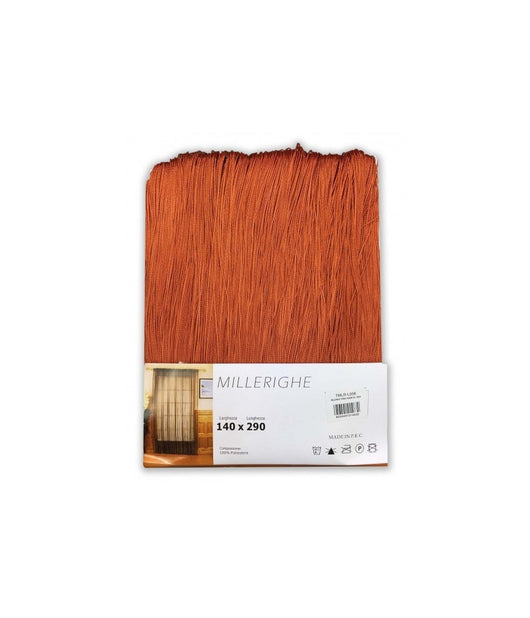 Tenda Millerighe A Fili Sfumati 140 X 290 Cm Per Interni Divisoria Decorativa  Arancione       