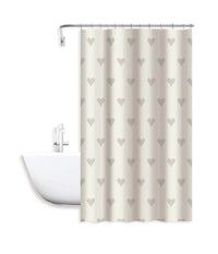 Tenda Moderna Doccia Vasca Bagno Impermeabile Pvc 12 Ganci Cuori 180x200cm 79228         