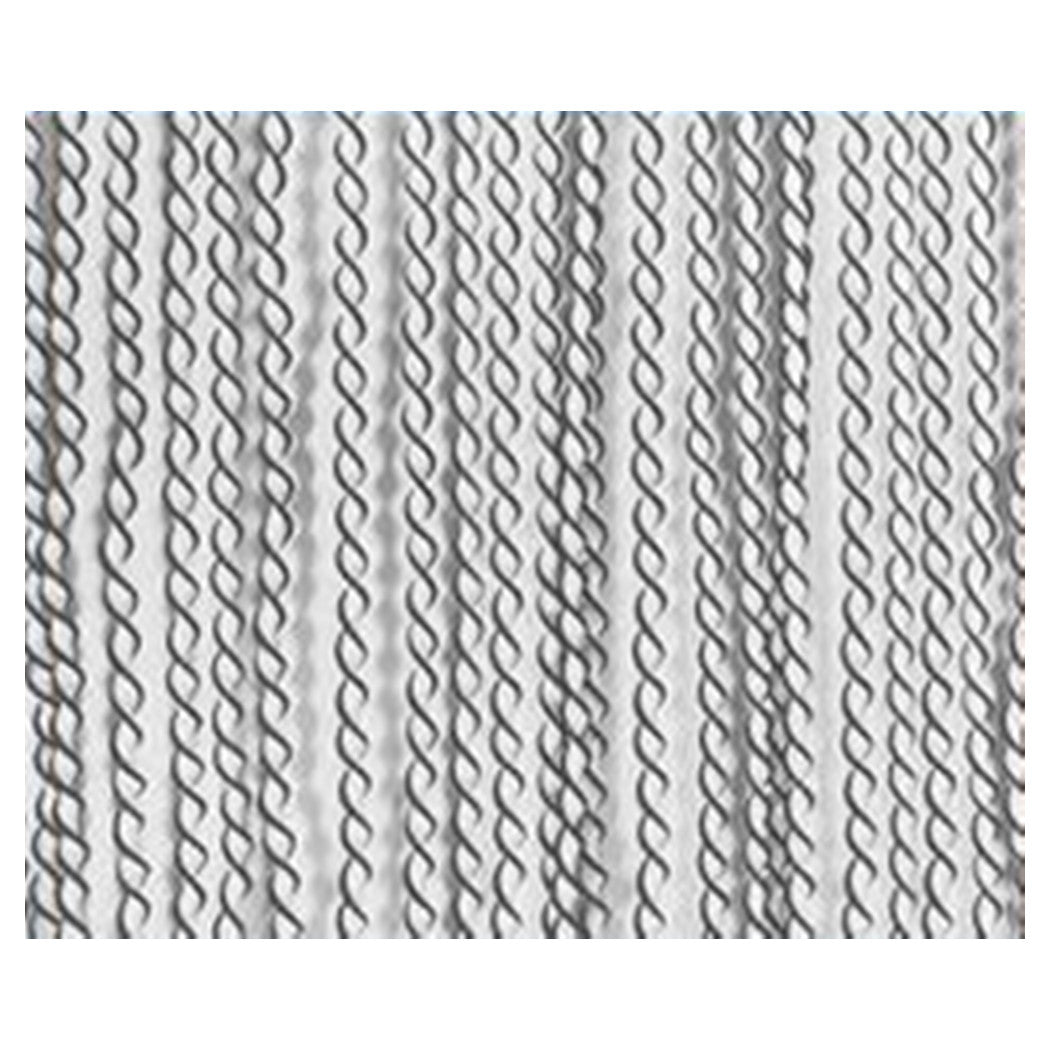 Trade Shop - Tenda Moschiera Antimosche A Fili Torciglione In Gomma Grigia 120x230 Cm Tpl88 025479 -