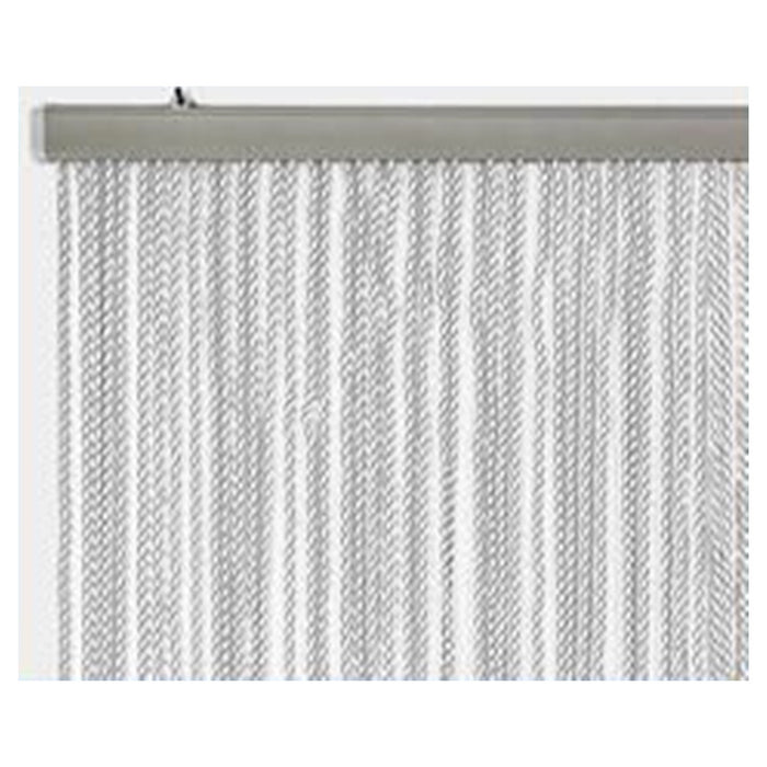 Trade Shop - Tenda Moschiera Antimosche A Fili Torciglione In Gomma Grigia 120x230 Cm Tpl88 025479 -