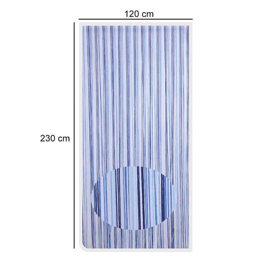 Trade Shop - Tenda Moschiera Antimosche Con Corde Cordoncino Bicolore Blu 120x230cm Tpl87 017396 -