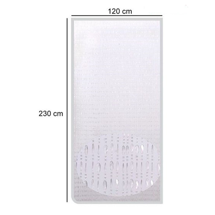 Trade Shop - Tenda Moschiera Antimosche Con Fili Perline Trasparente In Pvc 120x230cm Tpl46 017340 -
