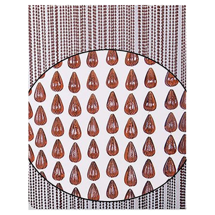 Trade Shop - Tenda Moschiera Antimosche Con Perline Grandi Marrone In Pvc 120x230cm Tpl74 017400 -