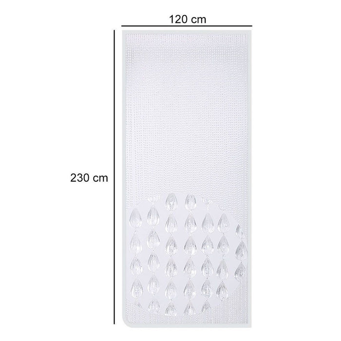 Trade Shop - Tenda Moschiera Antimosche Con Perline Grandi Trasparente In Pvc 120x230cm Tpl73 017399 -