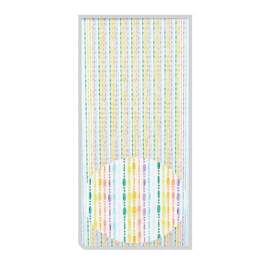 Trade Shop - Tenda Moschiera Con Fili Perline Decoro Multicolore In Pvc 140x230cm Tpl20 017338 -