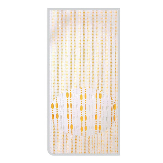 Trade Shop - Tenda Moschiera Con Perline Bicolore Trasparente-arancio In Pvc 100x220cm Tpl66 017342 -