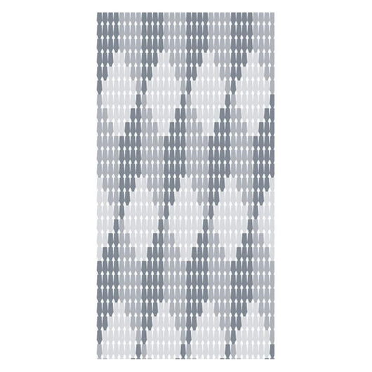 Trade Shop - Tenda Moschiera Con Piastrine Bicolore Bianco-grigia In Pvc 100x220 Cm Tpl70 017390 -