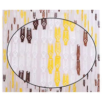 Trade Shop - Tenda Moschiera Con Piastrine In Pvc Decoro Rombo Marrone 120x230cm Tpl16 017348 -