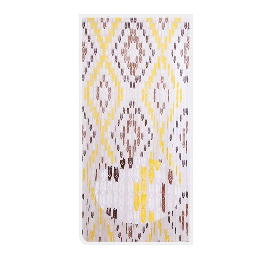 Trade Shop - Tenda Moschiera Con Piastrine In Pvc Decoro Rombo Marrone 120x230cm Tpl16 017348 -