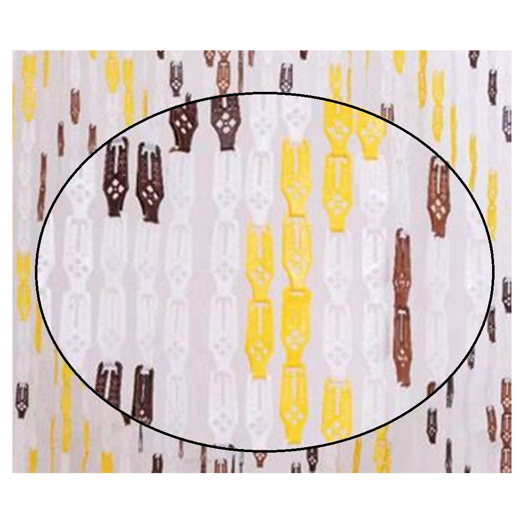 Trade Shop - Tenda Moschiera Con Piastrine In Pvc Decoro Rombo Marrone 140x230cm Tpl25 017392 -