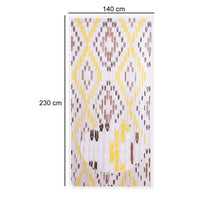 Trade Shop - Tenda Moschiera Con Piastrine In Pvc Decoro Rombo Marrone 140x230cm Tpl25 017392 -