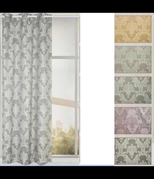 Tenda Nives Pannello Singolo 8 Borchie Porta Finestra Cucina Bastone 140x280 Cm         